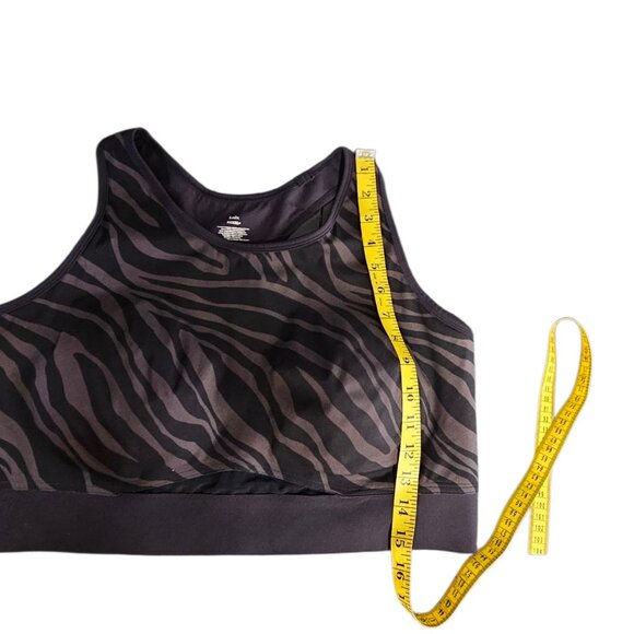 Knix Momenta Racerback Sports Bra, Zebra, Wireless, XXXXL+ Fits 44D,DD, DDD - Picture 7 of 9